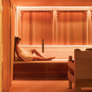 Woman enjoying sauna at Montage Deer Valley Resort and Spa